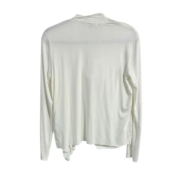 Michael Stars Vanessa White Eco Luxe Jersey Waterfall Draped Cardigan Size Small - Picture 4 of 8
